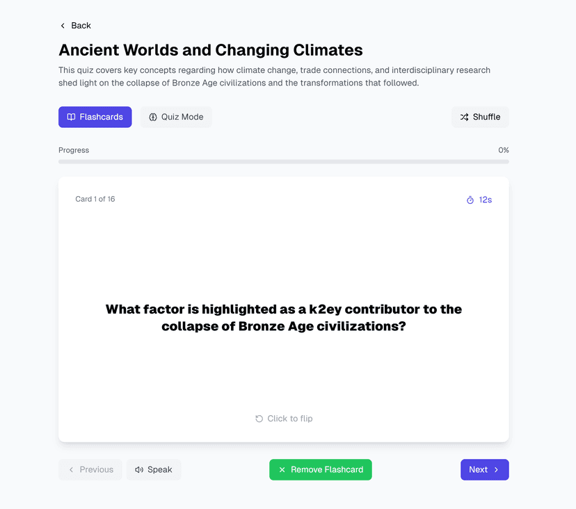 Study interface